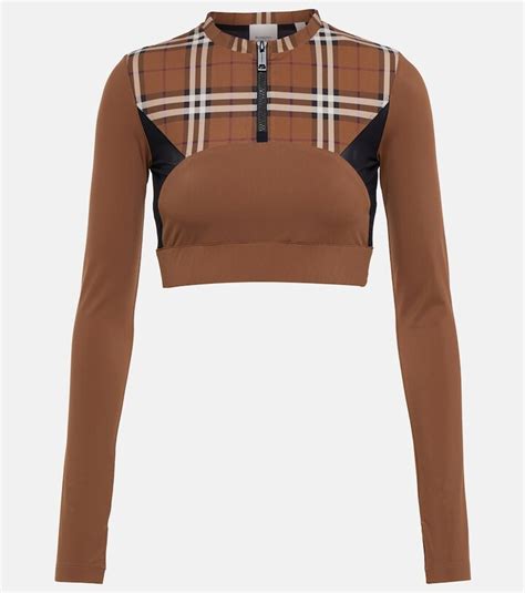 women burberry crop top|Burberry vintage check crop.